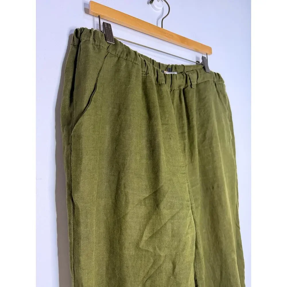 Quince 100% European Linen Tapered Ankle Pants Size Large